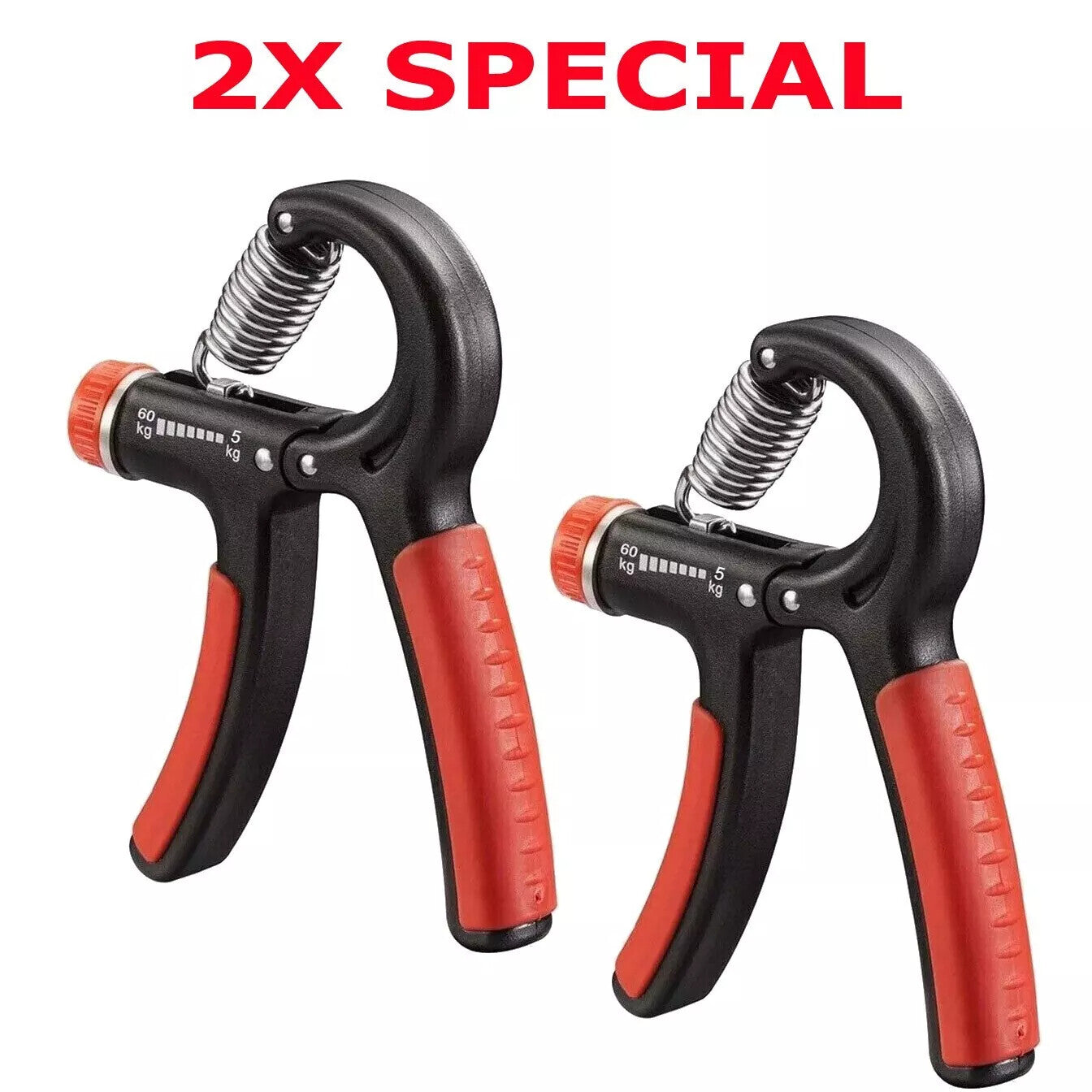 Hand Grip Strength Power Trainer Gripper Strengthener Adjustable Gym Exerciser