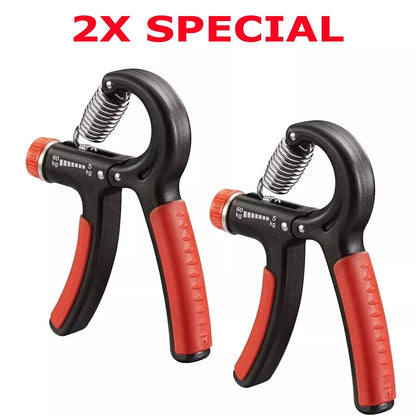 Hand Grip Strength Power Trainer Gripper Strengthener Adjustable Gym Exerciser